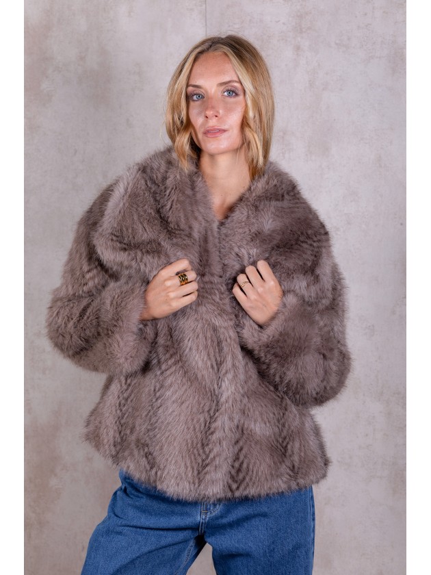 Manteau effet fourrure