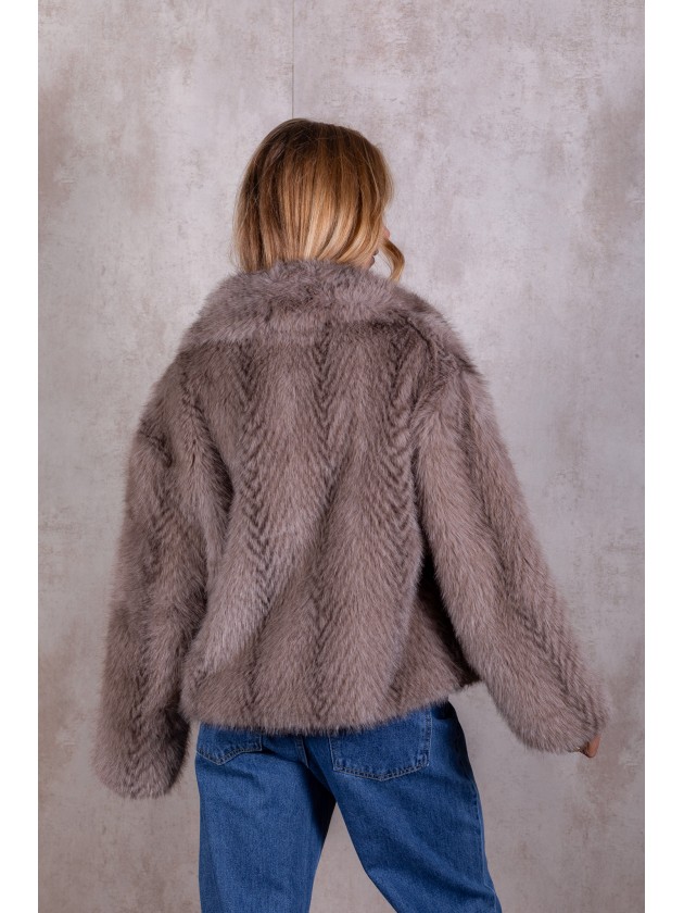 Manteau effet fourrure