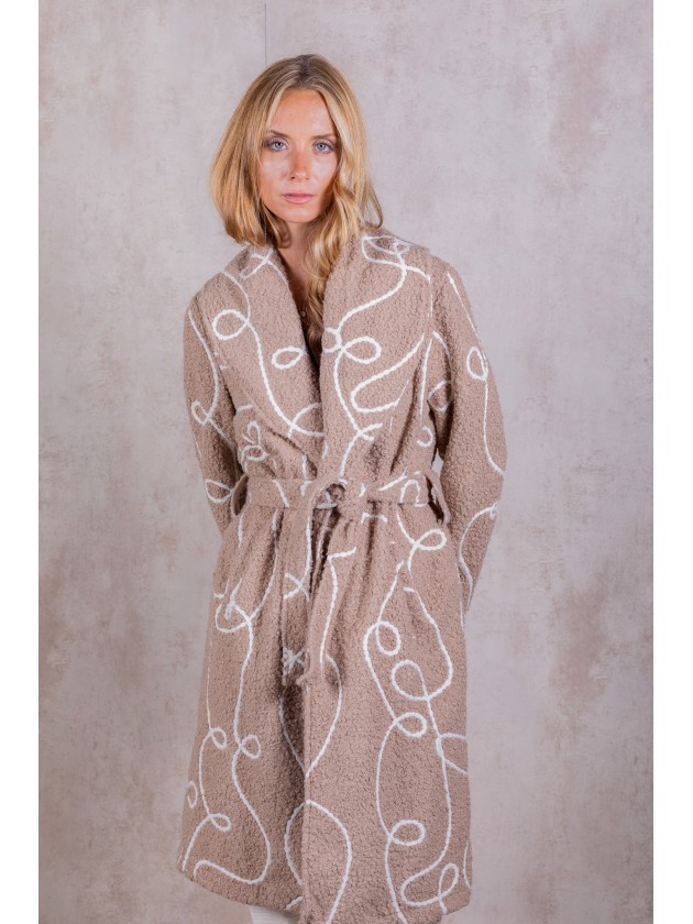 Manteau effet fourrure boucle