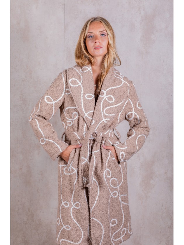 Manteau effet fourrure boucle