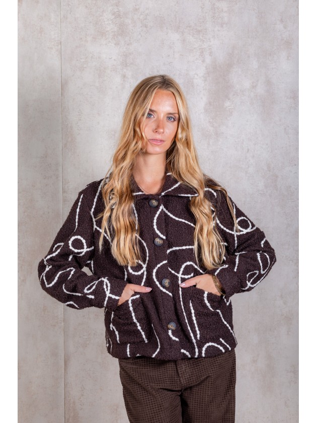 Curly fur effect coat