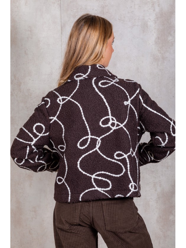 Curly fur effect coat