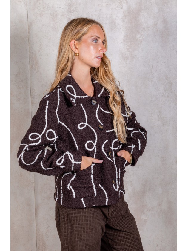 Curly fur effect coat