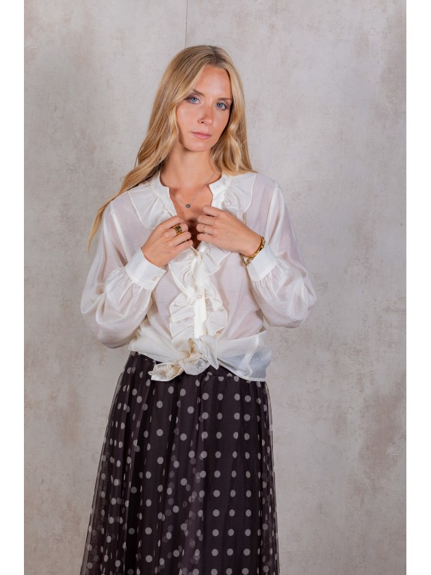 Blouse avec volants sur le devant