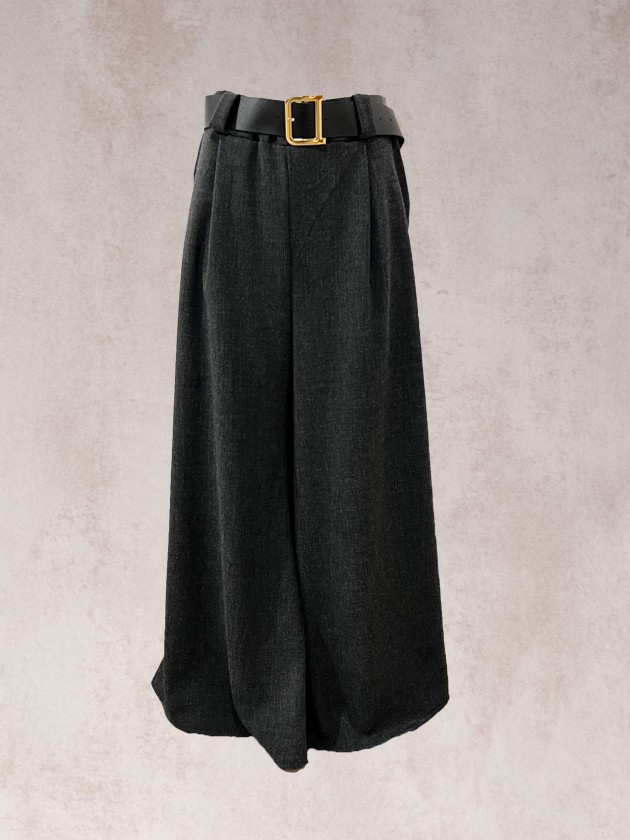 Flare pants with belt