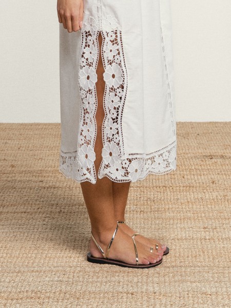 Metallic open-toe sandals