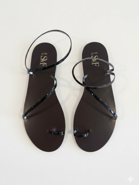 Metallic open-toe sandals