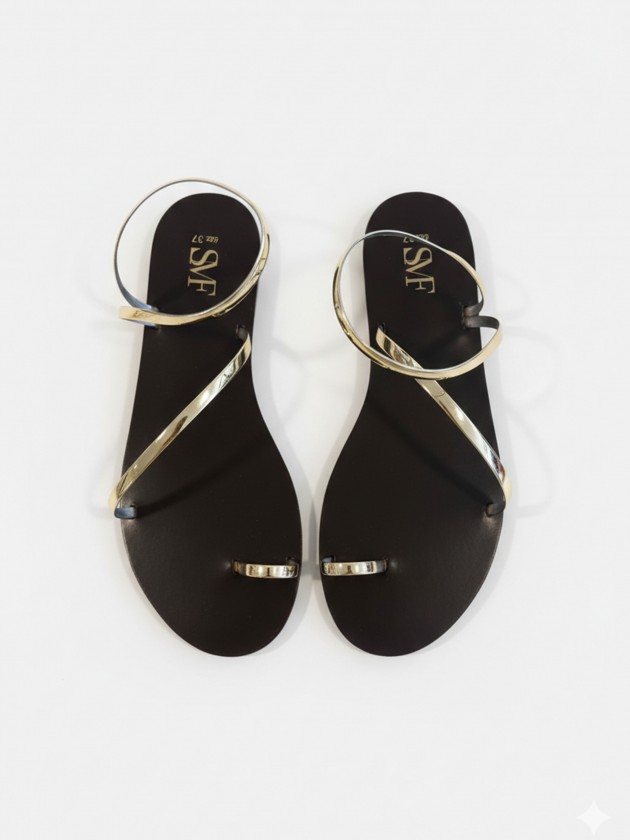 Metallic open-toe sandals Metallic open-toe sandals