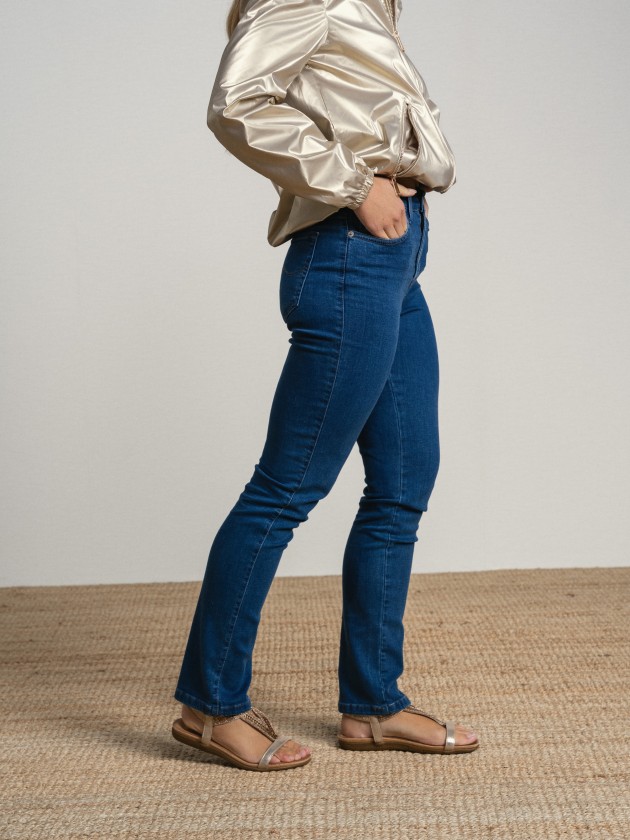 High waist straight jeans