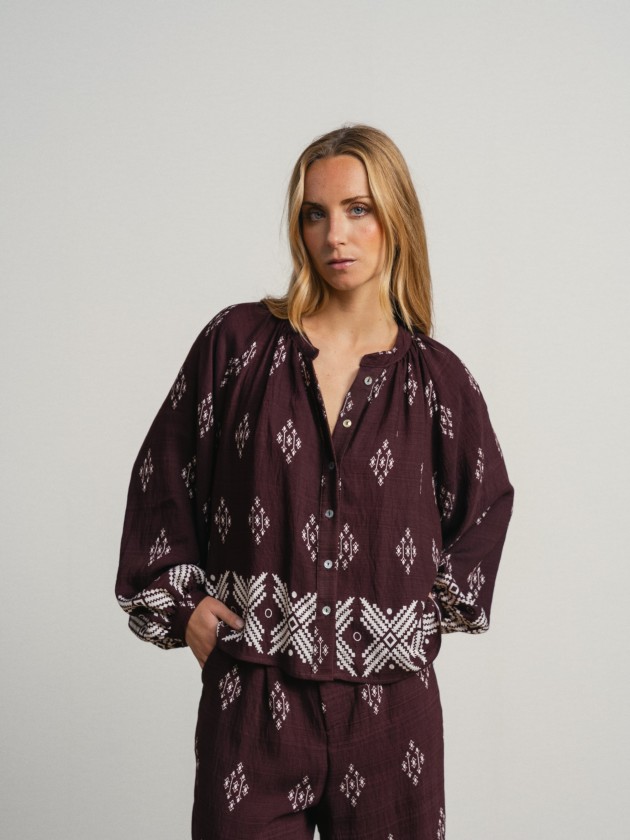 Long-sleeved printed blouse Long-sleeved printed blouse