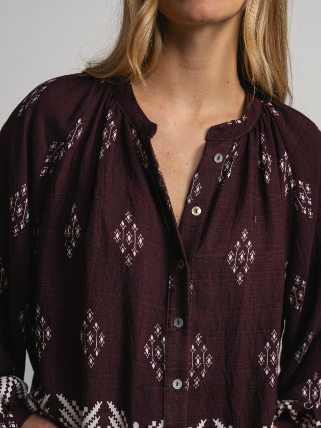 Long-sleeved printed blouse Long-sleeved printed blouse