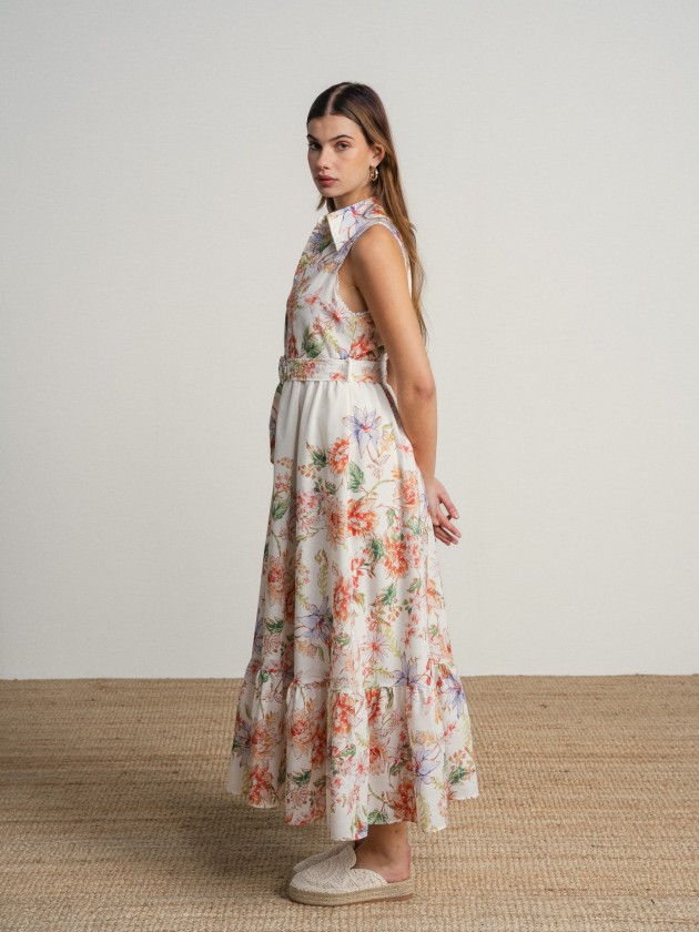 Long dress with formal print.