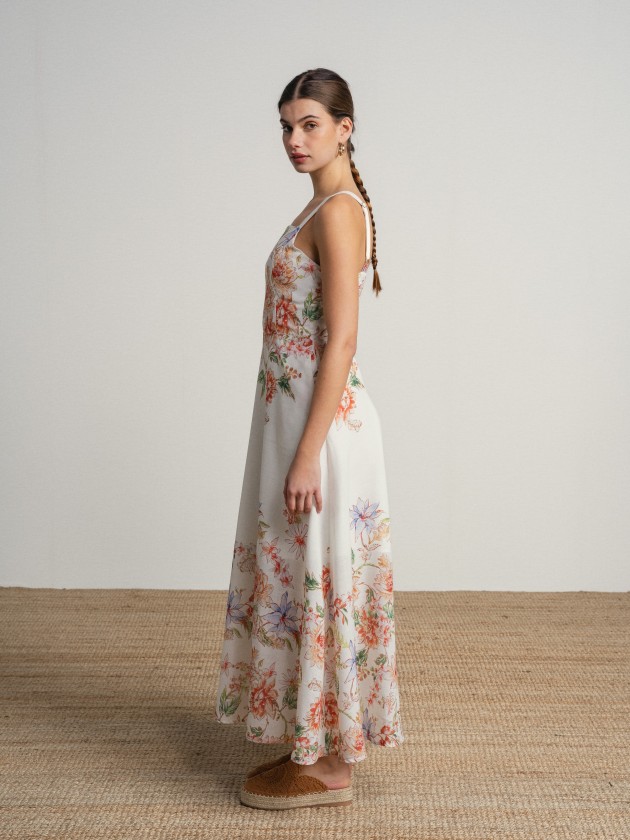 Strappy dress with print. Strappy dress with print.