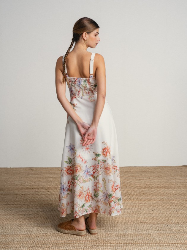 Strappy dress with print. Strappy dress with print.
