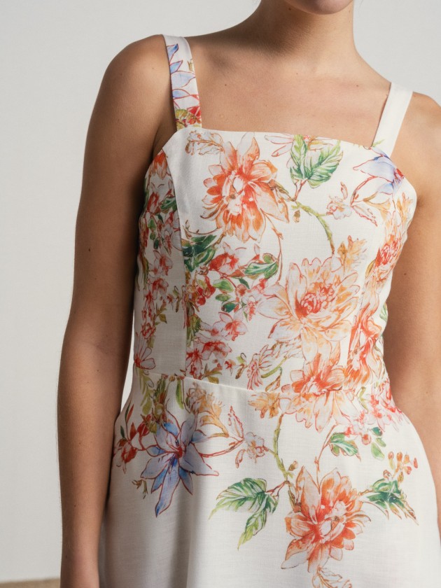 Strappy dress with print. Strappy dress with print.