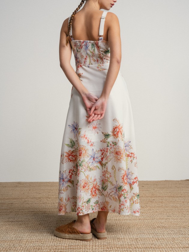 Strappy dress with print. Strappy dress with print.