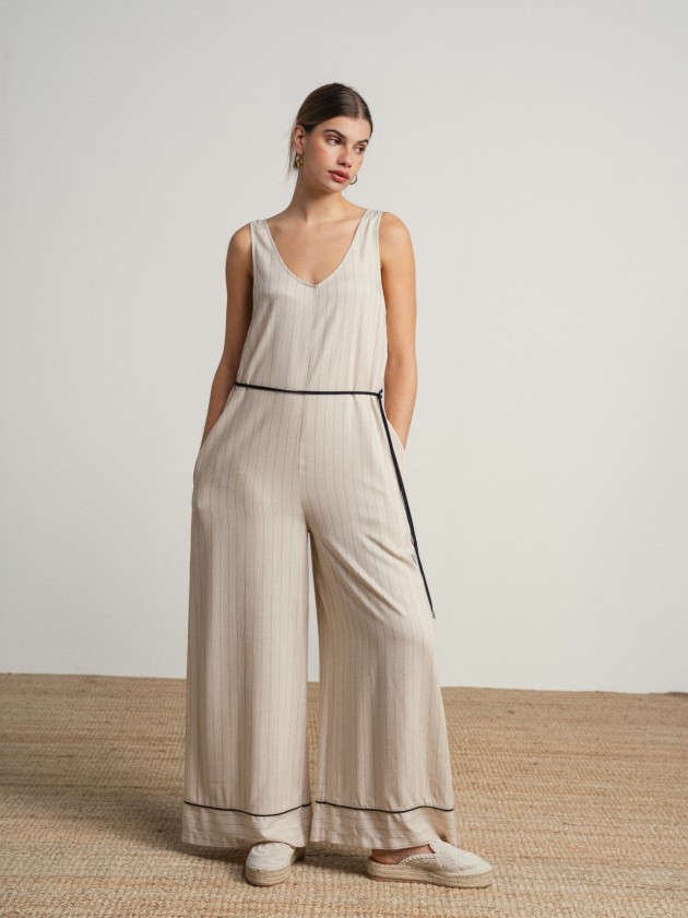 Striped long jumpsuit Striped long jumpsuit