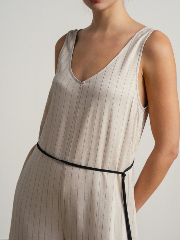 Striped long jumpsuit Striped long jumpsuit