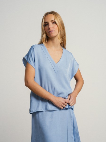 V-neck blouse