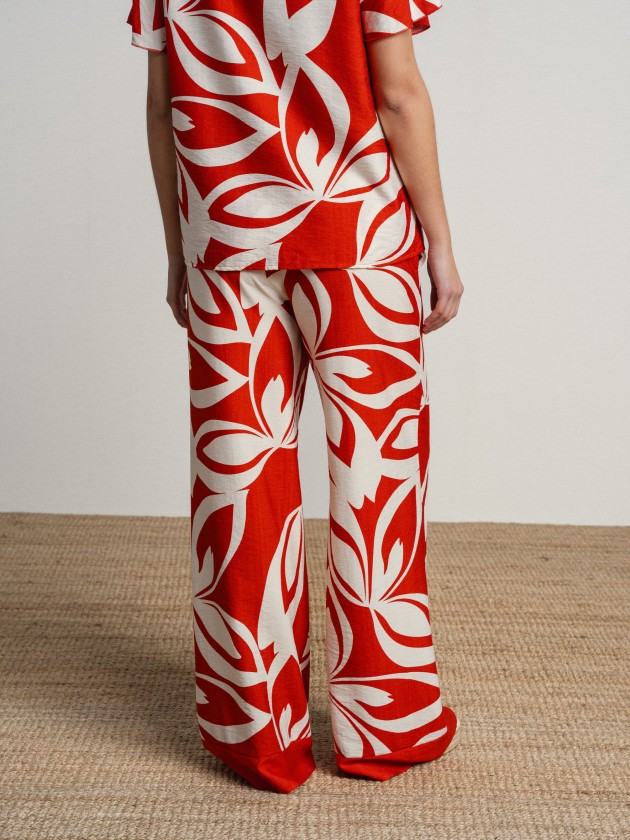 Wide-leg printed pants Wide-leg printed pants