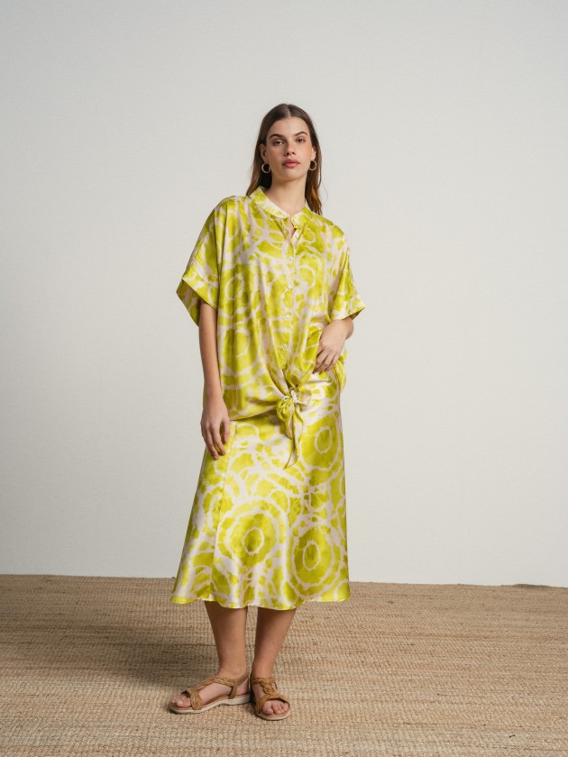 Midi skirt with print