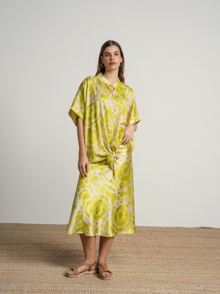 Midi skirt with print