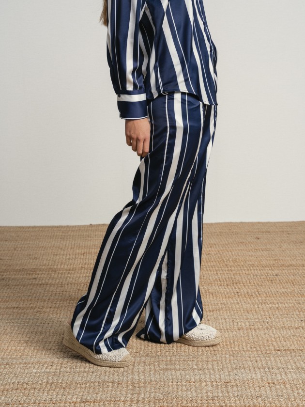 Wide-leg striped trousers Wide-leg striped trousers
