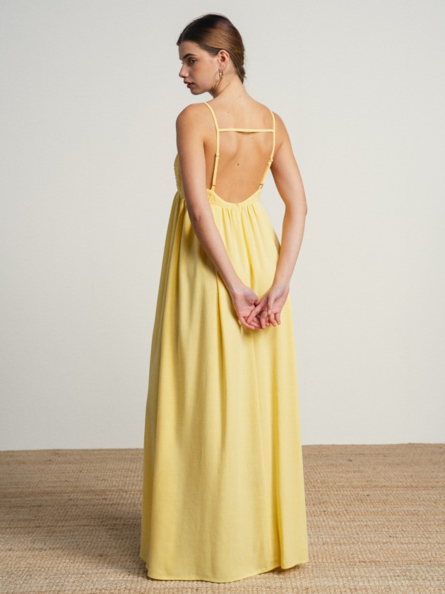 Flowy maxi dress with embroidery.