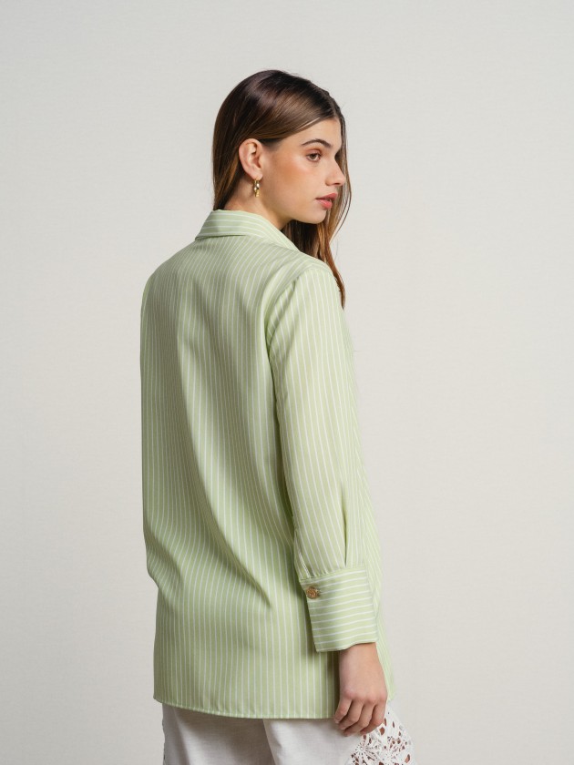 Striped shirt with gold buttons Striped shirt with gold buttons