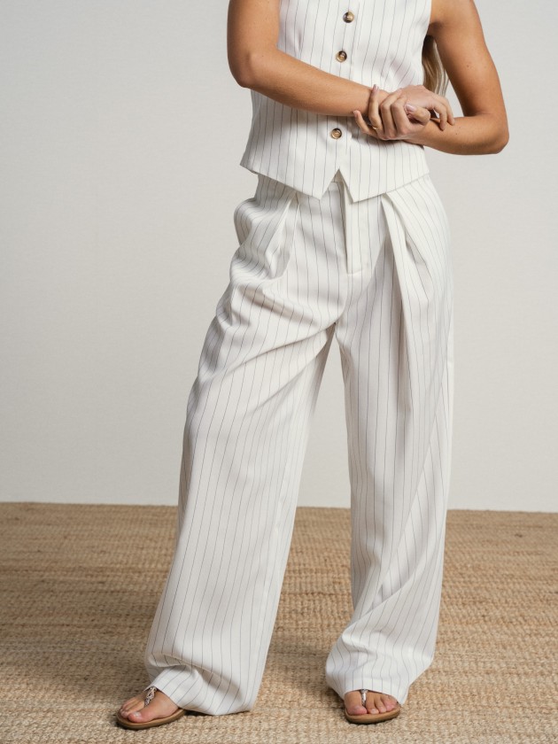 Wide-leg striped trousers Wide-leg striped trousers