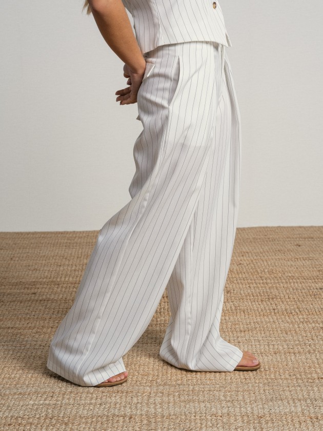 Wide-leg striped trousers Wide-leg striped trousers