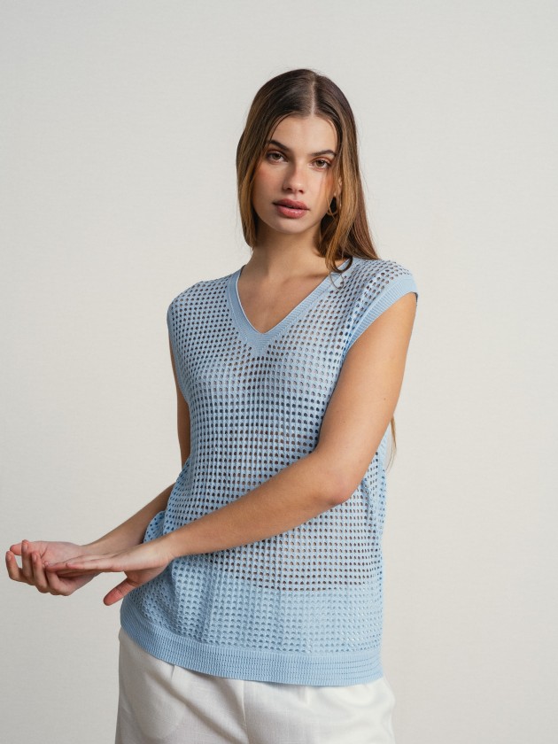 Crocheted vest