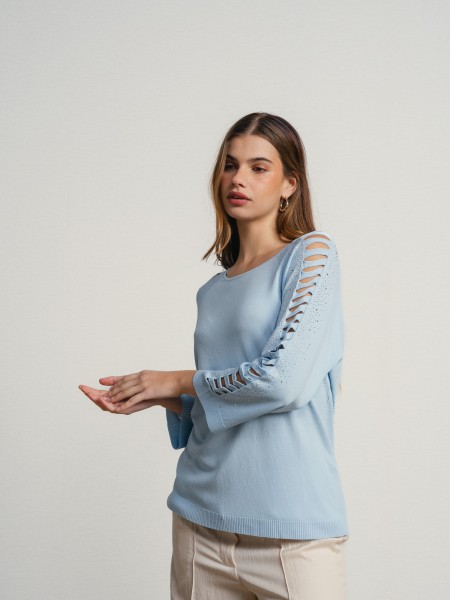 Short-sleeved sweater