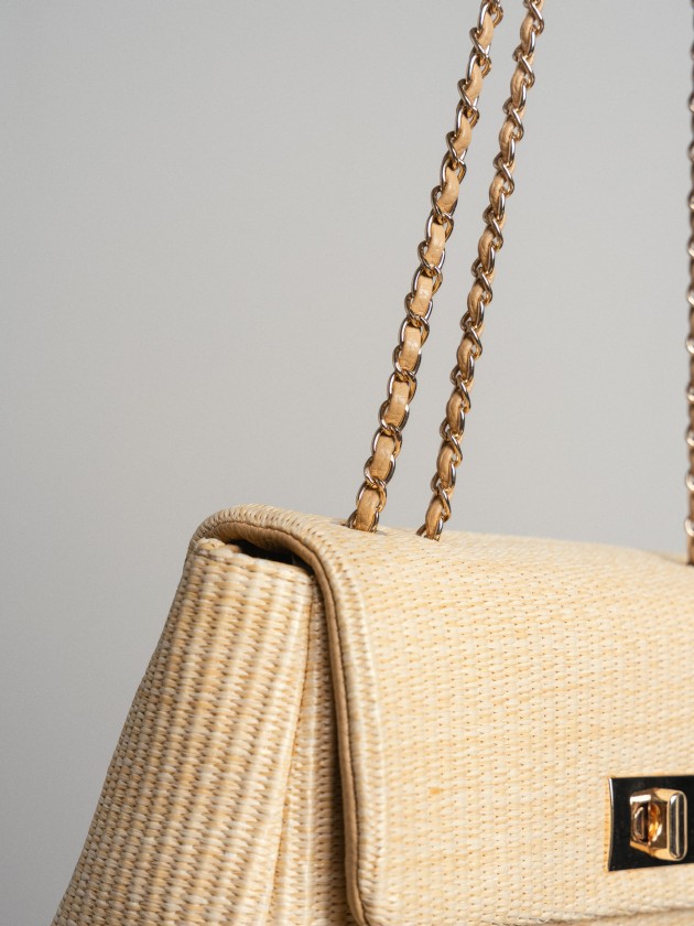 Bag with gold chains Bag with gold chains