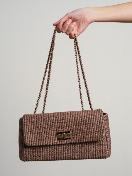 Bag with gold chains