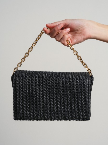 Handbag with gold chain