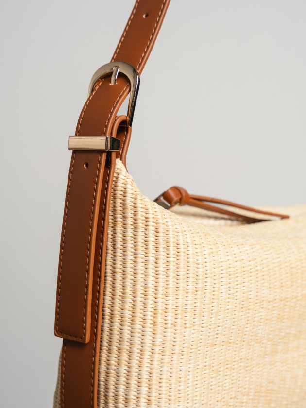 Raffia shoulder bag