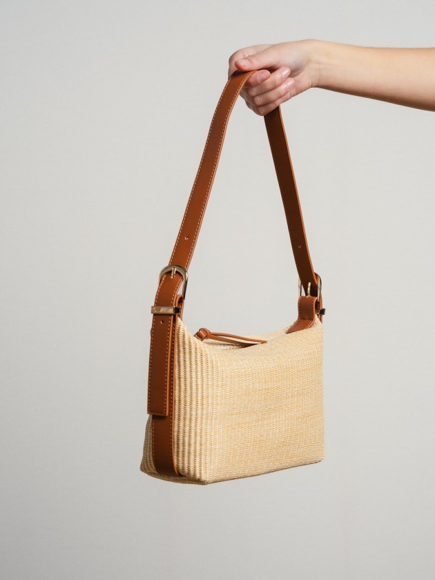 Raffia shoulder bag