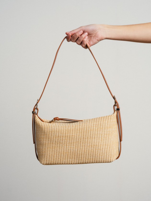 Raffia shoulder bag