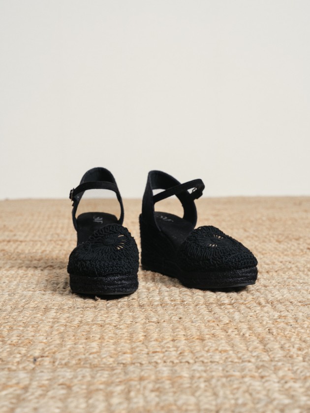 Wedge espadrille with embroidery Wedge espadrille with embroidery