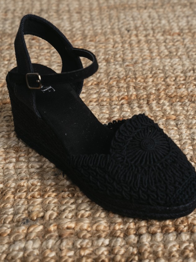 Wedge espadrille with embroidery Wedge espadrille with embroidery