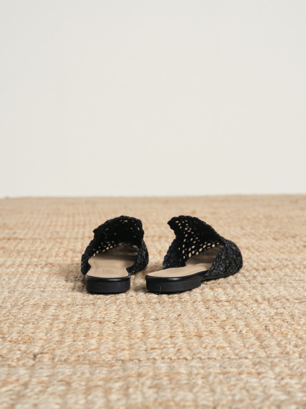 Raffia mule-style sandal Raffia mule-style sandal