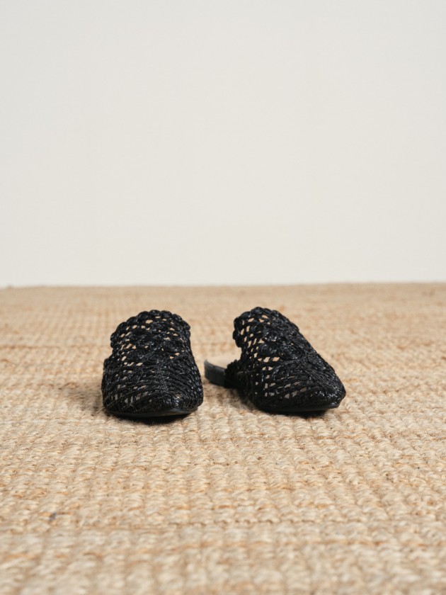 Raffia mule-style sandal Raffia mule-style sandal