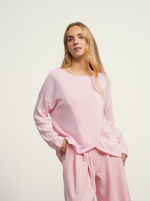 Cotton knit sweater