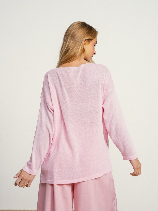 Cotton knit sweater