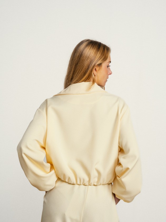 Bomber jacket and wide-leg pants set