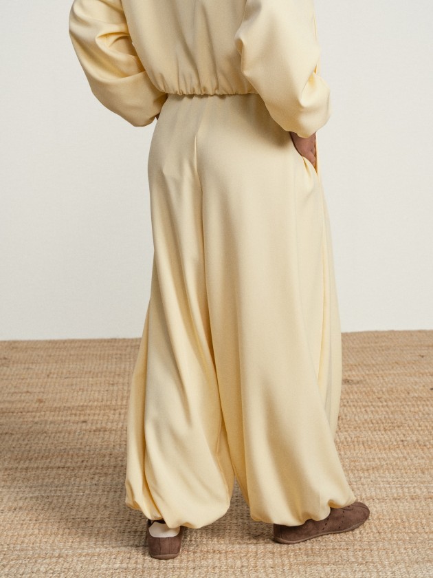 Bomber jacket and wide-leg pants set