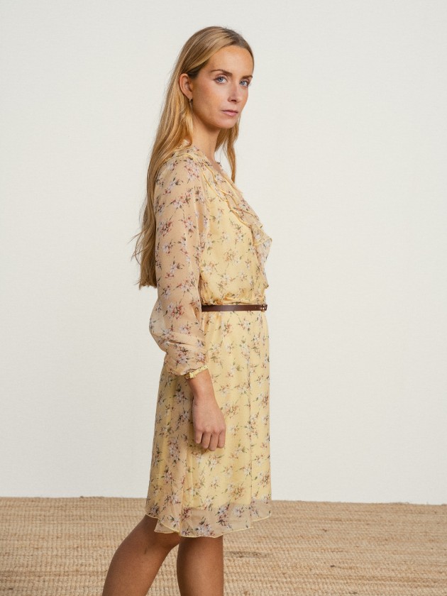 Floral dress with belt Floral dress with belt