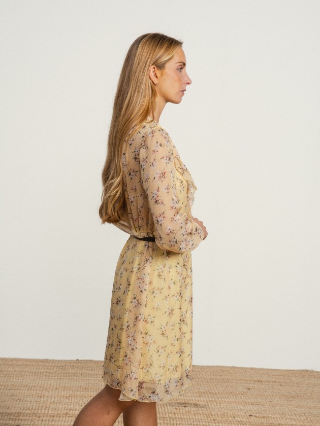 Floral dress with belt Floral dress with belt