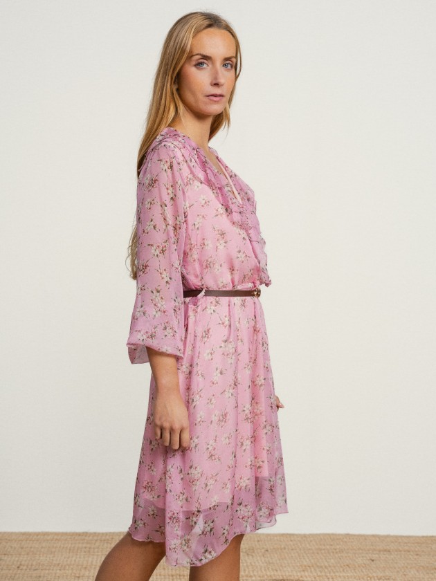 Floral dress with belt Floral dress with belt